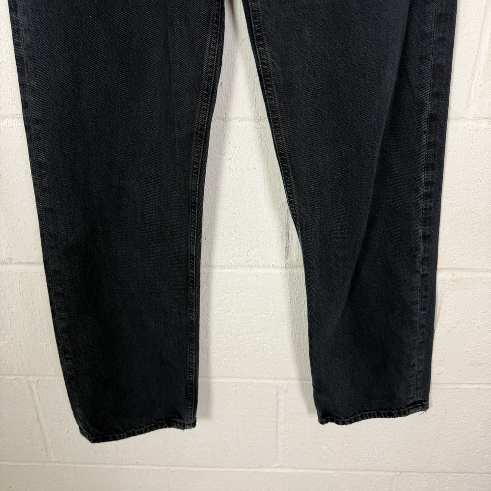 Agolde 90s Pinch Waist Jeans High Rise Straight SZ 28 (Fits 30") Buttonfly Black - Picture 5 of 15